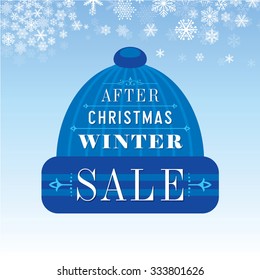 Winter sale poster design template or Background. Creative business promotional vector.