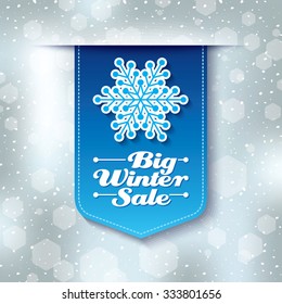 Winter sale poster design template or Background. Creative business promotional vector.