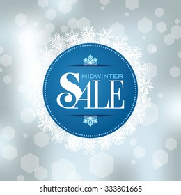 Winter Sale Poster Design Template Or Background. Creative Business Promotional Vector.