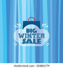 Winter sale poster design template or Background. Creative business promotional vector.