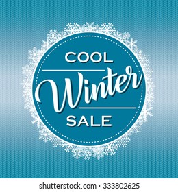 Winter sale poster design template or Background. Creative business promotional vector.
