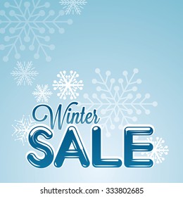 Winter sale poster design template or Background. Creative business promotional vector.
