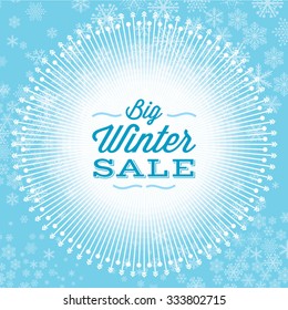 Winter sale poster design template or Background. Creative business promotional vector.