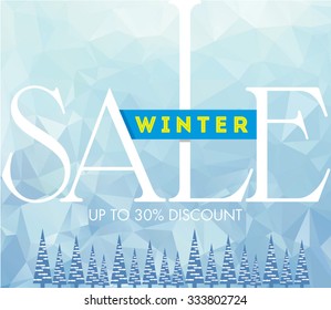 Winter sale poster design template or Background. Creative business promotional vector.