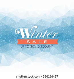 Winter sale poster design template or Background. Creative business promotional vector.
