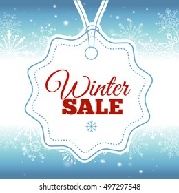 Winter sale poster. Vector illustration.