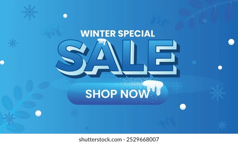 Winter sale product banner Vector Illustration