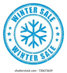 Winter sale rubber stamp