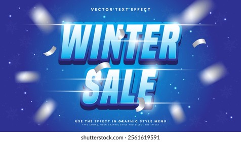 Winter Sale Shiny Style editable text effect Template