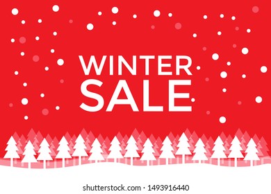 Winter Sale Shopping Banner and Flyer Template. Poster and Banner design. Vector Background.