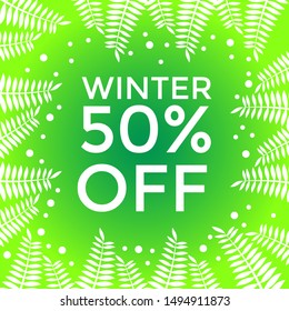 Winter Sale Shopping Banner and Flyer for business Template. Poster and Banner design. Vector Background.