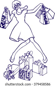 winter sale, sketch