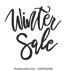 winter sale - - slogan quote handwriting text vector