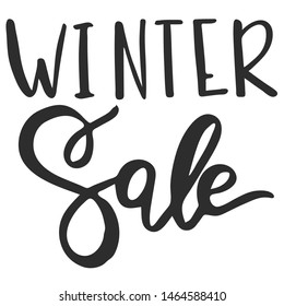 winter sale - - slogan quote handwriting text vector