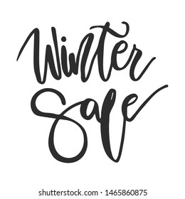 winter sale - - slogan quote handwriting text vector