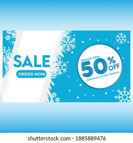 Winter Sale Social Banner, Offer Advertise