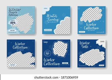 Winter Sale Social Media Post Design, Social Media Banner Design