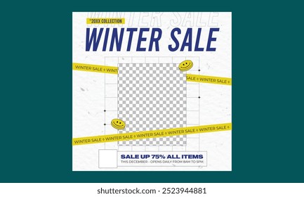 Winter Sale Socials Media. Vector illustration