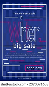 Winter sale special offer background, for banners, templates, posters, flyers and others.