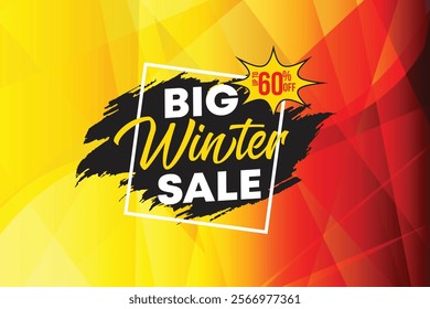 Winter Sale special offer banner with brush stroke background for business, promotion and advertising. Vector illustration.
Big winter sale words cloud, winter sale banner.
