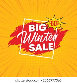 Winter Sale special offer banner with brush stroke background for business, promotion and advertising. Vector illustration.
Big winter sale words cloud, winter sale banner.
