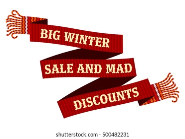Winter sale sticker. Christmas sale. New year sale. Web banners, advertisements, brochures, business templates. Isolated vector Illustration on a white background.