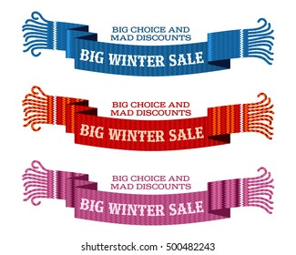 Winter sale sticker. Christmas sale. New year sale. Web banners, advertisements, brochures, business templates. Isolated vector Illustration on a white background.