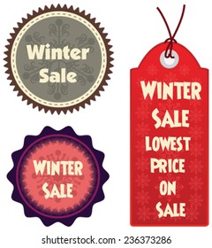 Winter sale stock vector display