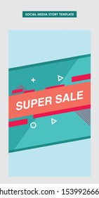 Winter Sale Story Template For Social Media. Stories Template, Winter Sale. Modern Winter Sale Story Template