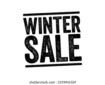 WINTER SALE tag banner stamp, business concept background