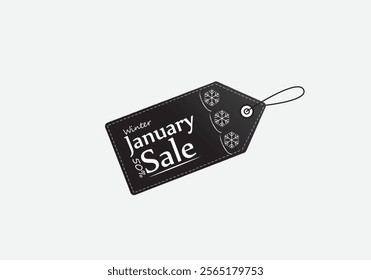 Winter Sale Tag Label decorative labels and Winter decorations. New Year price tag. Winter sale design template. Vector stock illustration