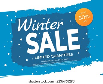 Winter sale template. Winter sale banner