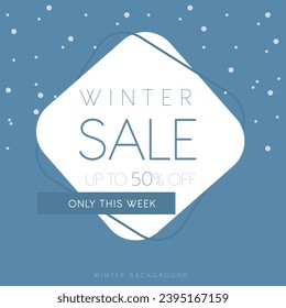 Winter sale template. Winter sale banner