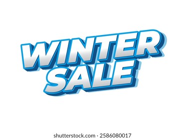 Winter sale. text effect design with modern bold font