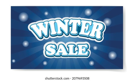 Winter sale Text Effect Vector illustration