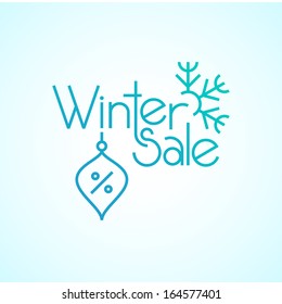 Winter Sale Typography Composition