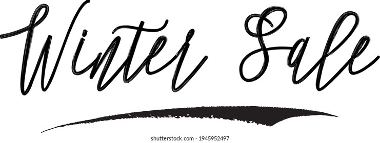 Winter Sale Typography Text For Sale Banners Flyers and Templates