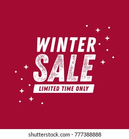 Winter Sale Vector Background