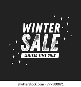 Winter Sale Vector Background
