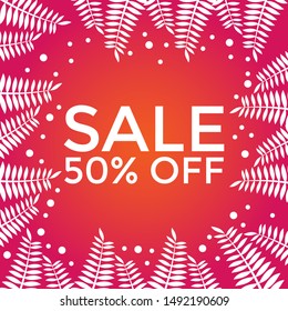 Winter Sale Vector Background. Vector Illustration for Social Media Use.