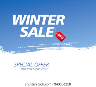 Winter sale. Vector banner