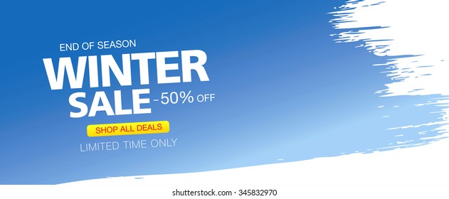 Winter sale. Vector banner