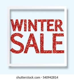 Winter Sale, Vector Banner