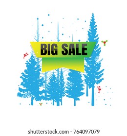 Winter sale vector banner set with sale for seasonal marketing promotion discount texts and labels in blue background. Vector illustration. on white background