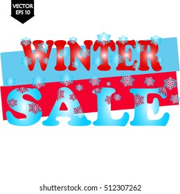 winter sale vector banner snowflake snow cold frost