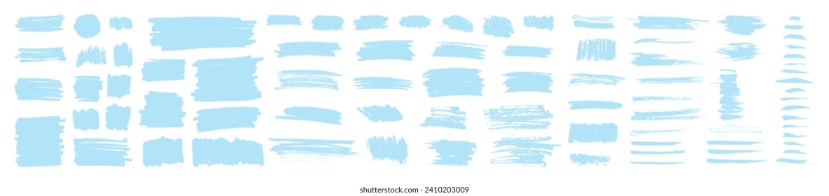 Winter sale vector brush paint stroke set. Grungy rough ink blot shape scribbles. Punk style dirty splash brushstroke background textures. High definition trace brush stroke elements. Ink splashes