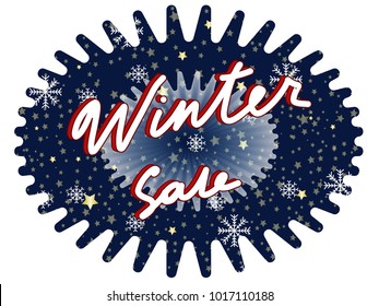 Winter sale - vector illustration