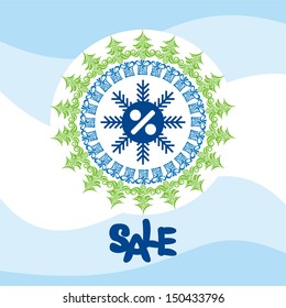 Winter sale vector illustration