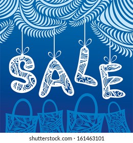 Winter sale vector illustration