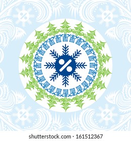 Winter sale vector illustration